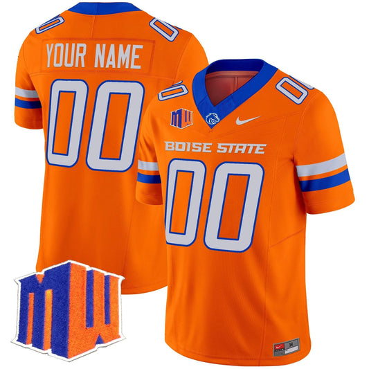Custom Boise State Broncos Jersey 2025 Vapor Limited Stitched Orange by My Store