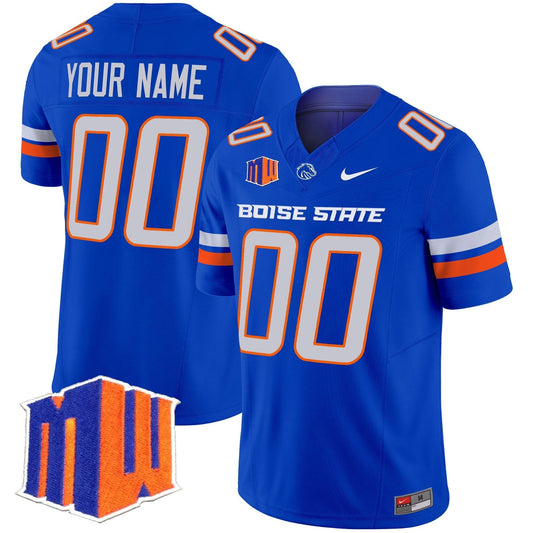 Custom Boise State Broncos Jersey 2025 Vapor Limited Stitched Royal by My Store