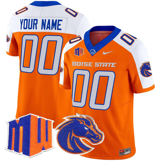 Custom Boise State Broncos Jersey 2025 Vapor Limited Stitched Orange Alternate by My Store