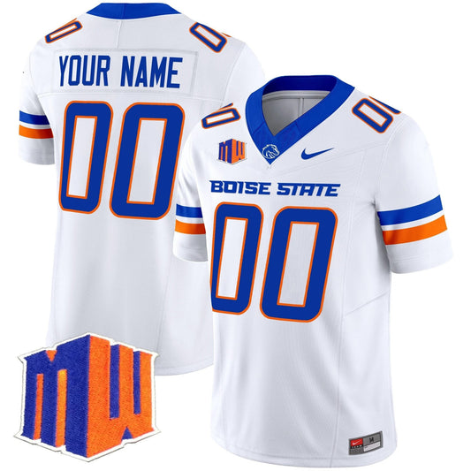 Custom Boise State Broncos Jersey 2025 Vapor Limited Stitched White by My Store