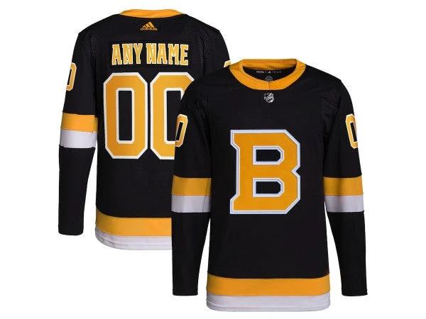 Custom Boston Bruins Black Alternate Jersey by Hockey David