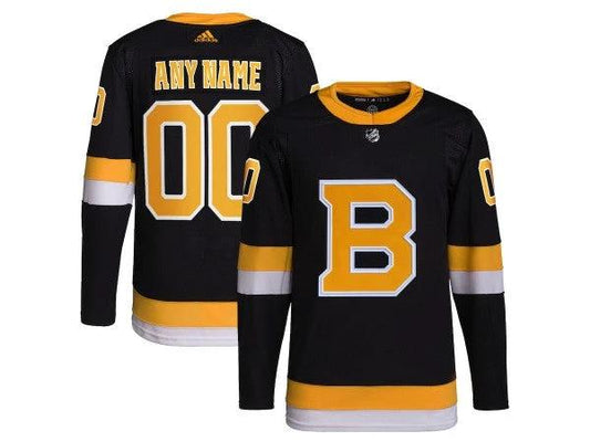 Custom Boston Bruins Black Alternate Jersey by Hockey David