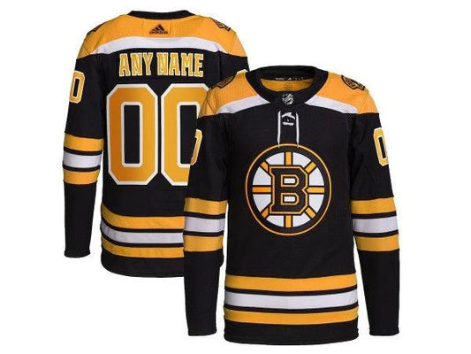 Custom Boston Bruins Black Home Jersey by Hockey David