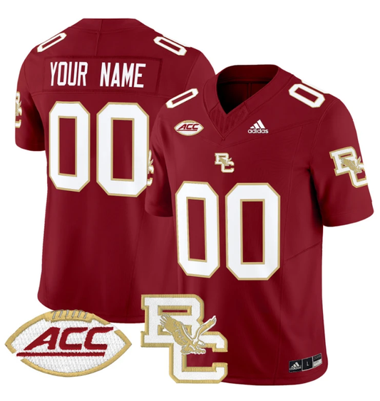 Custom Boston College Eagles Jersey 2024 Limited Stitched Maroon by NCAA Football Jersey