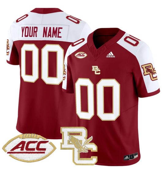 Custom Boston College Eagles Jersey 2024 Limited Stitched Maroon Alternate by NCAA Football Jersey
