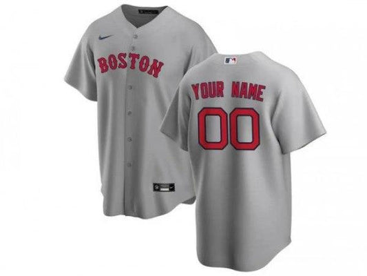 Custom Boston Red Sox Gray Cool Base Jersey by My Store
