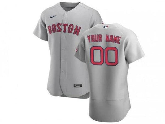 Custom Boston Red Sox Gray Flex Base Jersey by My Store