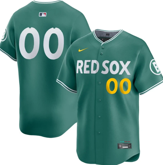 Custom Boston Red Sox Jersey Name and Number Green 2025 City Connect Limited Stitched by My Store