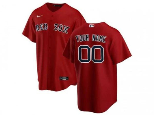 Custom Boston Red Sox Red Cool Base Jersey by My Store