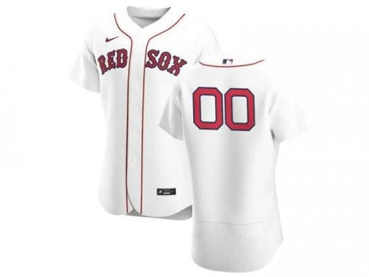 Custom Boston Red Sox White Flex Base Jersey by My Store