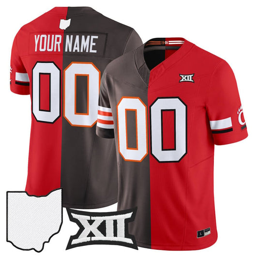 Custom Browns Bearcats College Football Jersey Split Vapor Limited Stitched by My Store NCAA Football Jerseys