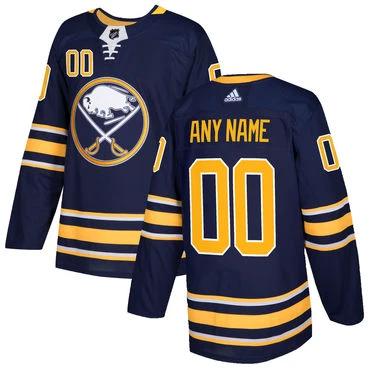 Custom Buffalo Sabres Home Navy Blue 2017-2018 NHL Jersey by Hockey David