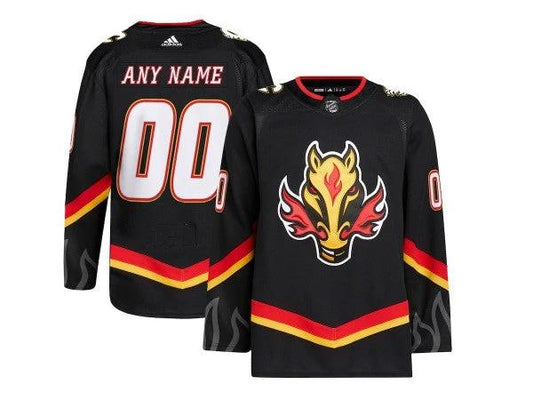 Custom Calgary Flames Black Alternate Jersey by Hockey David