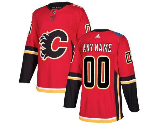 Custom Calgary Flames Red Alternate Jersey by Hockey David