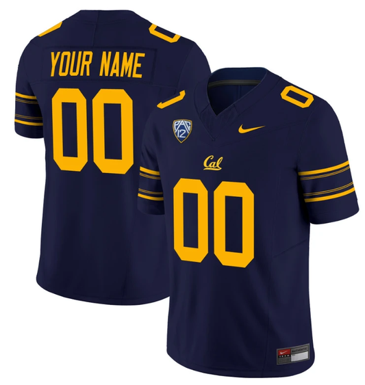 Custom California Golden Bears Jersey Limited Football Stitched Navy by NCAA Football Jersey
