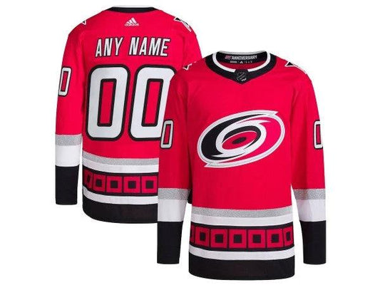 Custom Carolina Hurricanes Red 25TH Jersey by Hockey David