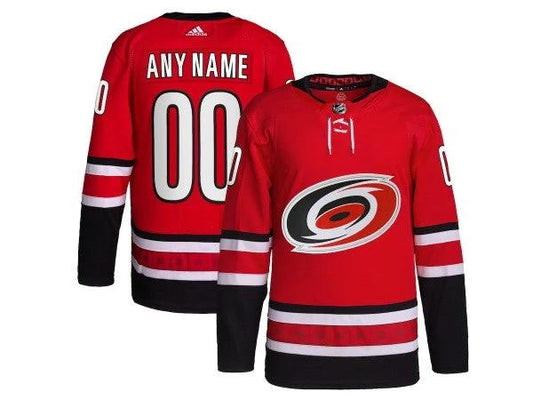 Custom Carolina Hurricanes Red Home Jersey by Hockey David