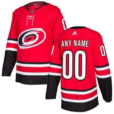 Custom Carolina Hurricanes Red Third 2017-2018 NHL Jersey by Hockey David