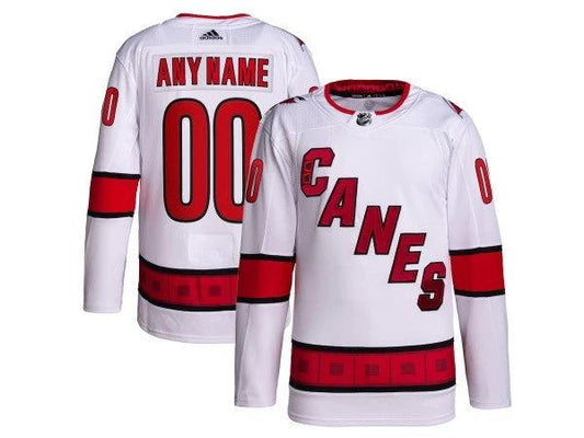 Custom Carolina Hurricanes White Away Jersey by Hockey David
