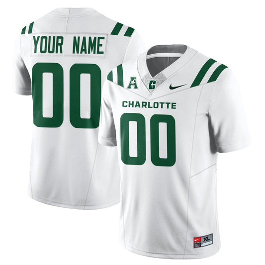 Custom Charlotte 49ers Jersey Name, Number Football 2025 Limited Stitched White by My Store