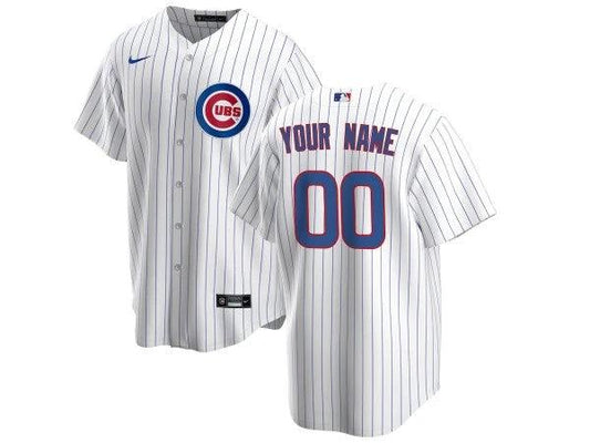 Custom Chicago Cubs Cool Base Jersey - White by My Store