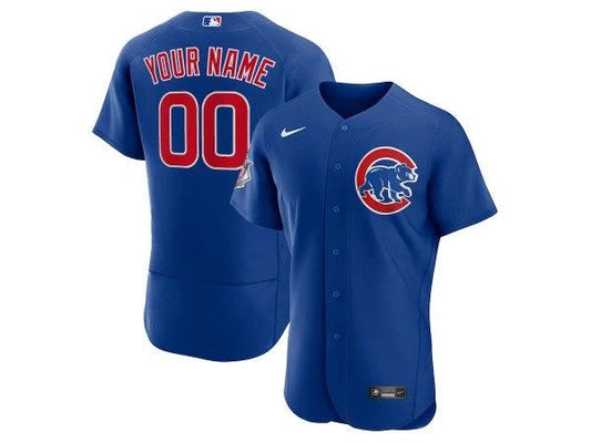 Custom Chicago Cubs Flex Base Jersey - Blue by My Store