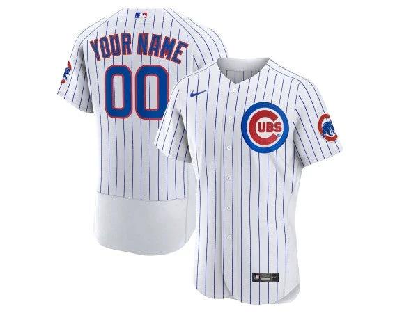 Custom Chicago Cubs Flex Base Jersey - White by My Store