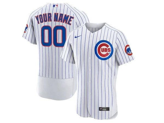 Custom Chicago Cubs Flex Base Jersey - White by My Store