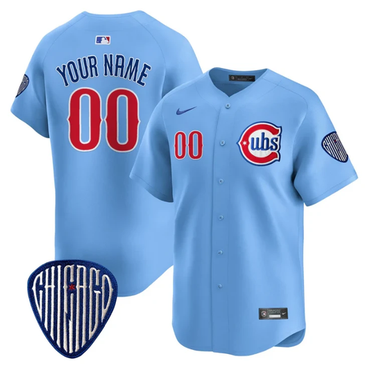 Custom Chicago Cubs Jersey Blue Alternate Vapor Premier Limited Stitched Blue by My Store