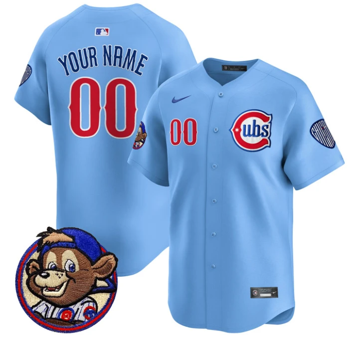Custom Chicago Cubs Jersey Clark Patch Vapor Premier Limited Stitched Blue by My Store
