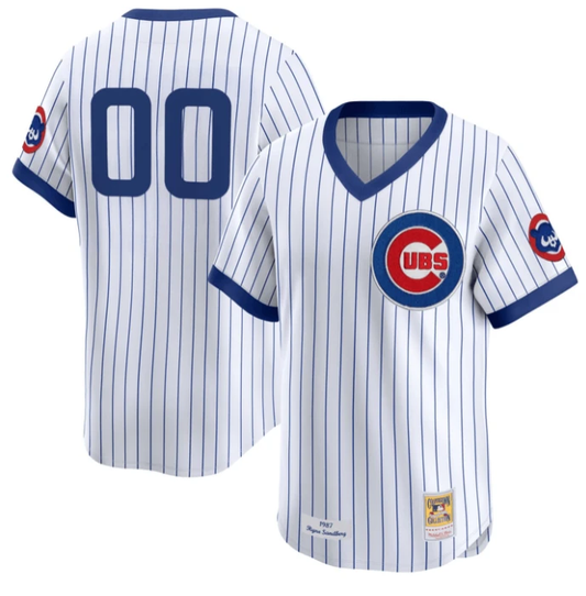 Custom Chicago Cubs Jersey Name and Number Pinstripe All Stitched by My Store