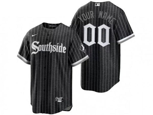 Custom Chicago White Sox Black City Connect Cool Base Jersey by My Store