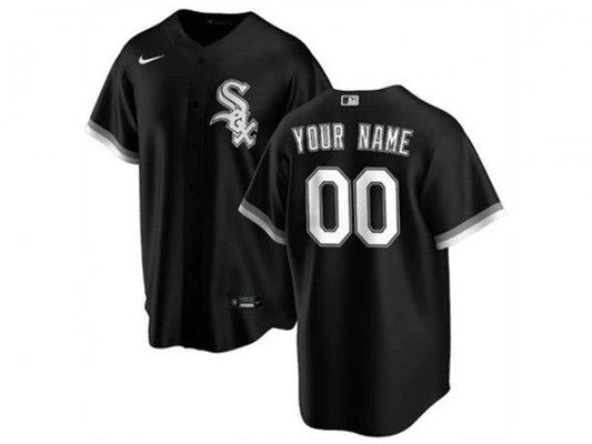 Custom Chicago White Sox Black Cool Base Jersey by My Store