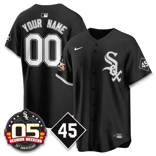 Custom Chicago White Sox Jersey Bobby Jenks 2025 Reunion Weekend Black by My Store