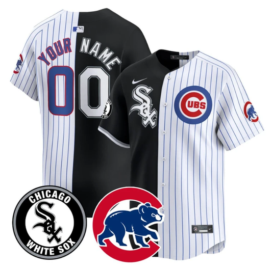 Custom Chicago White Sox Jersey Mix Chicago Cubs - All Stitched by My Store