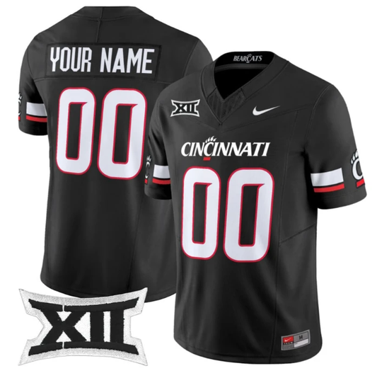 Custom Cincinnati Bearcats Jersey Name, Number 2025 Vapor Limited Stitched Black by NCAA Football Jersey