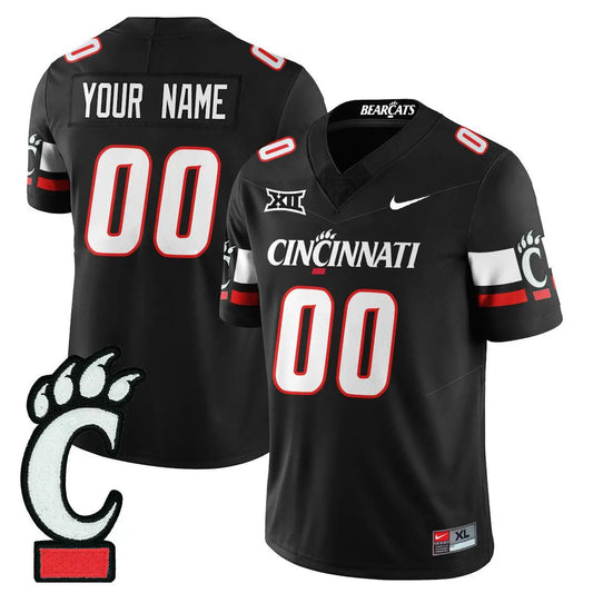Custom Cincinnati Bearcats Jersey Name, Number Football 2025 Stitched Black by NCAA Football Jersey