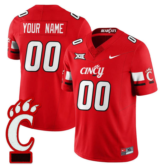 Custom Cincinnati Bearcats Jersey Name, Number Football 2025 Stitched Red by My Store