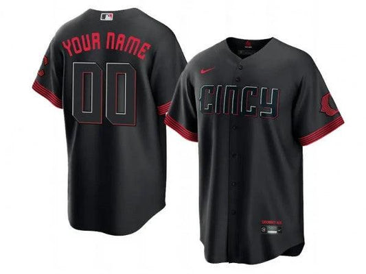 Custom Cincinnati Reds Black City Connect Limited Jersey by My Store