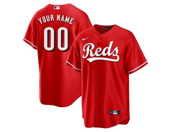 Custom Cincinnati Reds Cool Base Jersey - Red by My Store