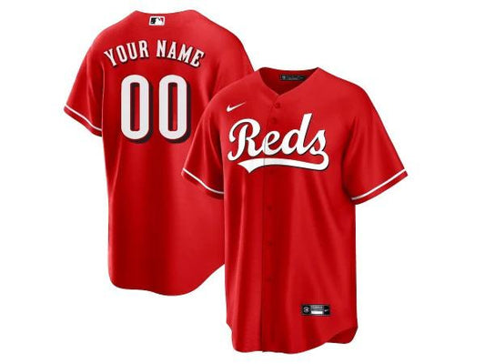Custom Cincinnati Reds Cool Base Jersey - Red by My Store