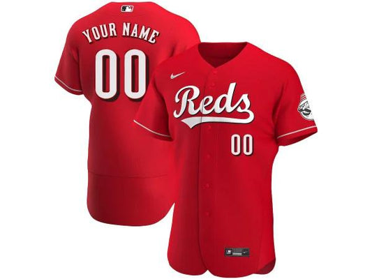Custom Cincinnati Reds Flex Base Jersey - Red by My Store