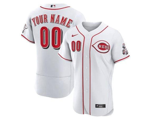 Custom Cincinnati Reds Flex Base Jersey - White by My Store