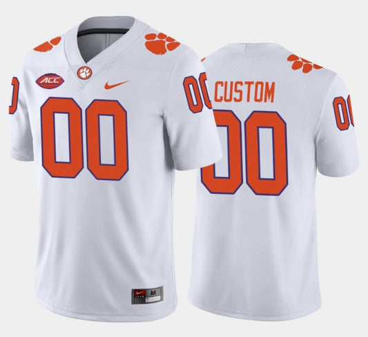 Custom Clemson Tigers Jersey Name and Number College NCAA Football Away White by My Store
