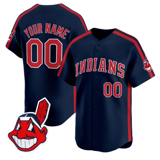 Custom Cleveland Indians Jersey Ricky Wild Thing Vaughn Stitched Navy by My Store