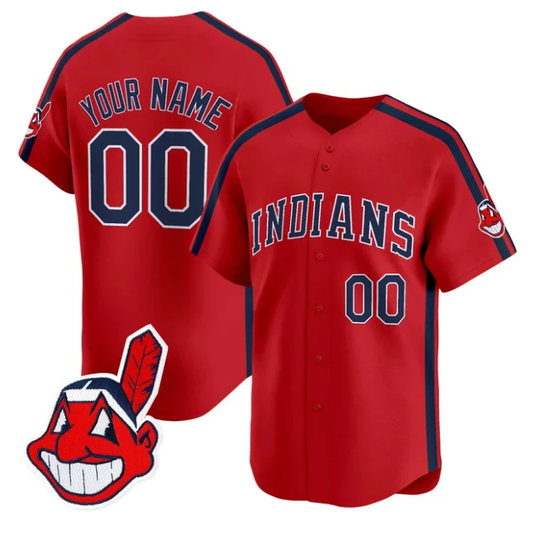 Custom Cleveland Indians Jersey Ricky Wild Thing Vaughn Stitched Red by My Store