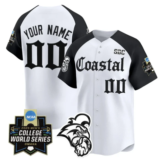 Custom Coastal Carolina Jersey 2025 World Series Gothic Edition Stitched by My Store