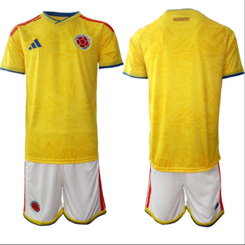 Custom Colombia Team Name, Number 2025-26 Yellow Home Soccer Suit by Soccer Jersey