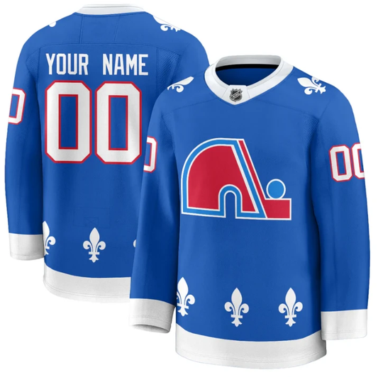 Custom Colorado Avalanche Jersey Honour Quebec Nordiques Throwback Stitched by Hockey David