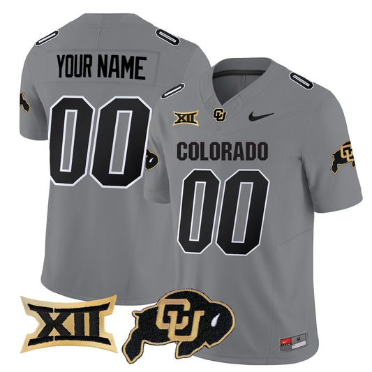 Custom Colorado Buffaloes Jersey 2025 Vapor Limited Stitched Gray by My Store